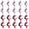 20Pcs 2 Colors Alloy Rhinestone Pendants FIND-PH0026-14-1