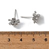 Brass Cubic Zirconia Stud Earring Settings CU-CBA53F6-01P-3