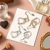 4 Pairs 2 Colors Iron Hollow Heart Dangle Earrings EJEW-HY0001-43-3