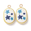 Printed Alloy with Acrylic Pendants AL-CBAE25B-04G-G-1