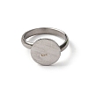 Adjustable 304 Stainless Steel Finger Rings Components STAS-L193-P01-12mm-2