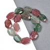 Natural Red & Green Strawberry Quartz Beads Strands G-B125-P28-02-2