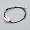 Adjustable Cowrie Shell Anklets AJEW-AN00242-2
