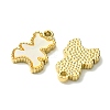 Ion Plating(IP) 304 Stainless Steel Pave Shell Bear Charms FIND-Z028-27G-2