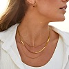 Fashion 304 Stainless Steel 3 Layered Snake Chain Necklaces for Women GS2900-1-2