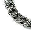 304 Stainless Steel Snake Skin Twisted Chain Bracelets for Women Men BJEW-C063-12AS-2