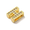 Brass Micro Pave Cubic Zirconia Beads KK-H487-25G-08-2