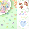300Pcs Transparent Frosted Acrylic Beads OACR-SC0002-67-3