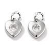Brass Micro Pave Cubic Zirconia Charms KK-C051-07P-03-1
