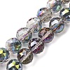 Transparent Electroplate Glass Beads Strands EGLA-N002-34E-F05-1