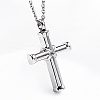 Stainless Steel Religion Cross Pendant Necklace QH8600-2-1