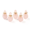 Faceted Natural Rose Quartz Pendants G-H252-B04-1