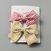 Cute Bowknot Cloth Alligator Hair Clip OHAR-WH0023-11A-1