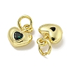 Rack Plating Brass Micro Pave Cubic Zirconia Charms KK-E114-01G-03-2