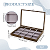 12 Grids Wooden Presentation Boxes with Glass Windows ODIS-WH0086-098-2
