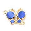 Brass Micro Pave Clear Cubic Zirconia Butterfly Connector Charms KK-C161-01G-11-1