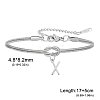 304 Stainless Steel Initial Charm Bracelets FS-WGD8E41-01-1