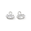 Brass Pave Clear Cubic Zirconia Charms CU-CBAD360-04P-03-1