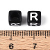 Initial Acrylic Horizontal Hole Beads OACR-ZX006-35R-3