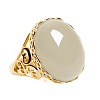 Oval Natural Chalcedony Finger Rings WG05C38-01-2