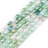 Gradient Color Electroplate Glass Bead Strands X1-GLAA-E042-01D-1