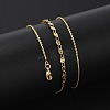 Brass Cable & Flat Sequin Chains Necklaces for Women NJEW-D302-40G-2