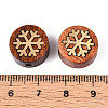 Natural Sandalwood Mala and Brass Finding Beads WOOD-T032-33C-3