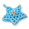 Beaded Star Charms PALLOY-MZ00451-02-3