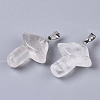 Natural Quartz Crystal Pendants G-R480-02C-2