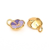 Brass Enamel Charms X-ZIRC-F816-02C-G-2