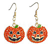 Halloween Alloy Enamel Dangle Earrings FS-WGA3DAC-01-1