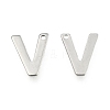 304 Stainless Steel Letter Charms X-STAS-O072-V-1