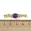 Natural Amethyst with Brass Fold Over Clasps G-G141-03G-13-3