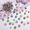 100Pcs 5 Styles Mixed Styles Handmade Lampwork European Beads GPDL-SZ0001-03-4