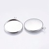 Tarnish Resistant 304 Stainless Steel Pendant Cabochon Settings LS-STAS-I069-37-25MM-2