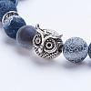 Natural Weathered Agate Beaded Stretch Bracelets BJEW-P072-K01-2