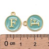 Golden Plated Alloy Enamel Charms X-ENAM-S118-05F-3