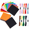 40Pcs Square Felt Fabric DIY-CY0003-37-1