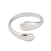 Non-Tarnish 304 Stainless Steel Open Cuff Ring for Women STAS-S125-12P-2