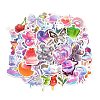 50 Pieces Liquid Metal Creative Waterproof Paper Stickers STIC-R001-03-1