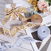 2 Rolls 2 Colors Ethnic Style Polyester Silk Grosgrain Ribbon OCOR-GF0003-68-4