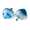 Dyed & Heated Natural Crystal Core Agate Pendants GG-CBACB71-04P-03-2