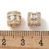 Brass Micro Pave Cubic Zirconia European Beads ZIRC-F141-04LG-2