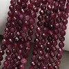 Natural Red Tourmaline Beads Strands GG-CBA77FB-B01-4mm-A-1