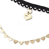 Brass Heart Tassel Thigh Leg Chains AJEW-AN00653-3