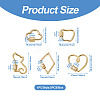 Fashewelry 5Pcs 5 Styles Brass Screw Carabiner Lock Charms KK-FW0001-12-13