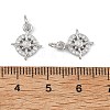 SHEGRACE Brass Micro Pave Cubic Zirconia Charms XGRQ3P012-596P-3