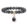 Synthetic Labradorite Beaded Stretch Bracelets PW-WGB60EB-09-1-1