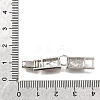 Brass Micro Pave Clear Cubic Zirconia Fold Over Clasps KK-R222-03P-3