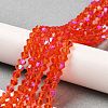Transparent Electroplate Glass Beads Strands LS-EGLA-A039-T2mm-L14-4